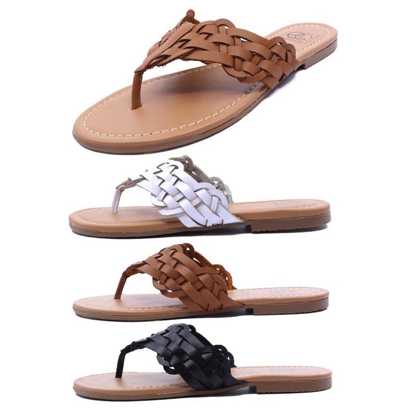 Woven Thong Sandal|Black|White|Tan|7|8|9|6|10