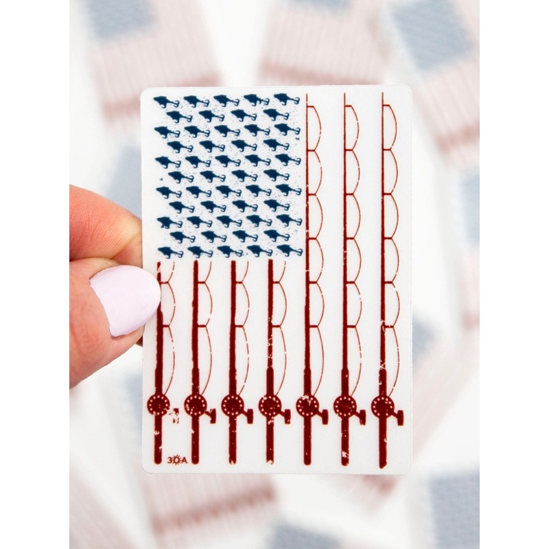 30A Reel Flag Sticker