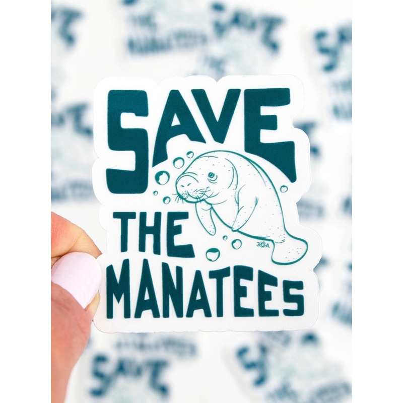 30A Save The Manatees Sticker