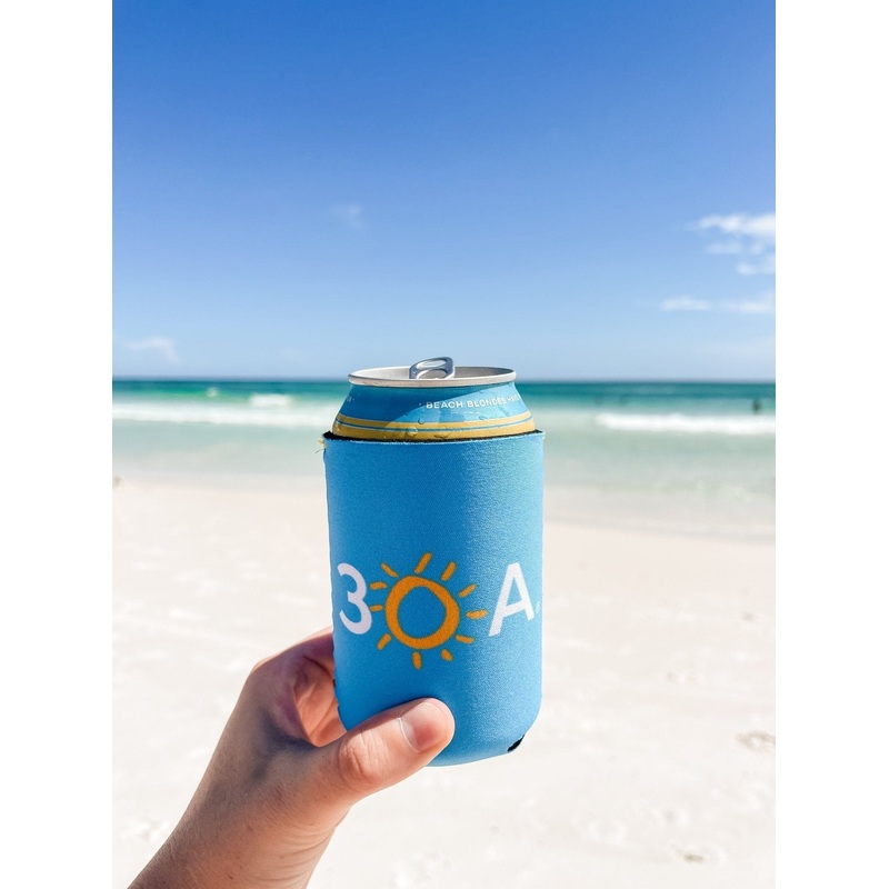 30A Wordmark Logo Can Cooler|Blue