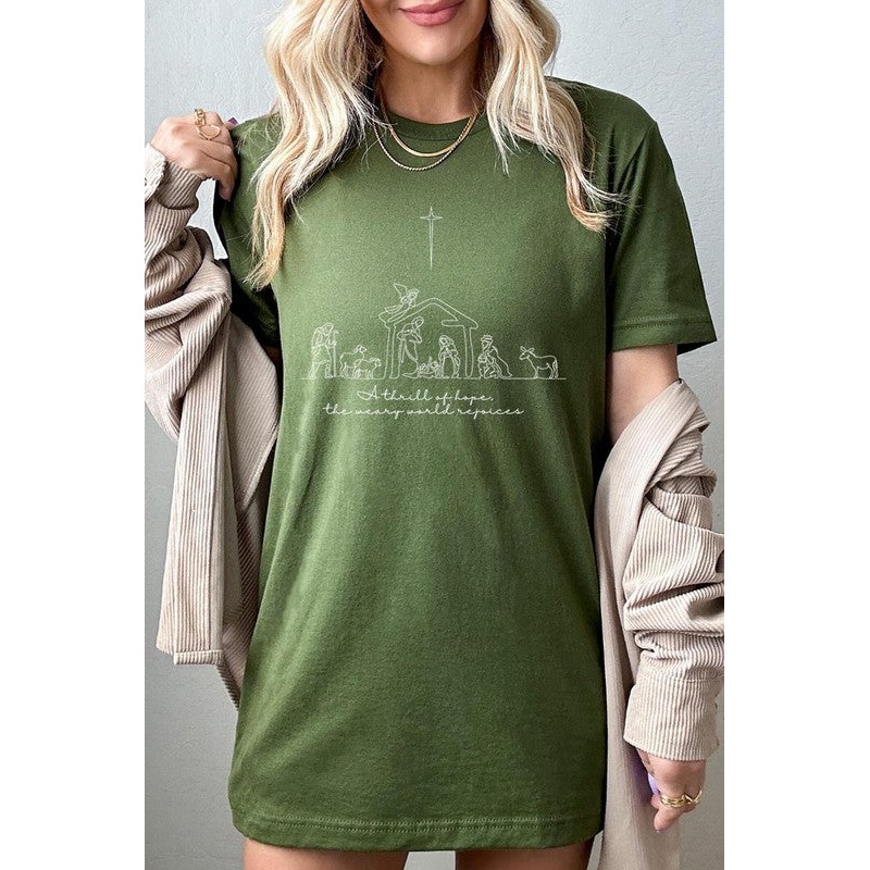 A Thrill Of Hope Nativity Graphic Tee