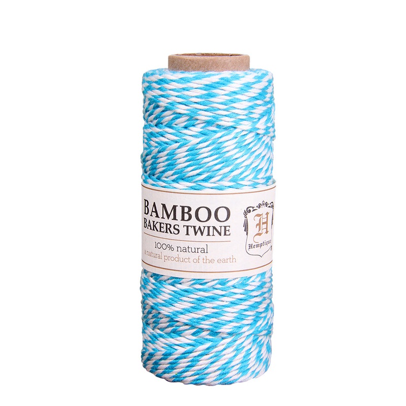 Bamboo Bakers Twine Spools|Black/White|Turquoise/White|Brown/White|Green/White|Yellow/White|Orange/White|Red/White|Pink/White