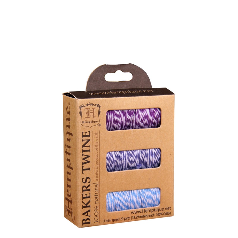 Cotton Bakers Twine 3 Mini Spool Box Set