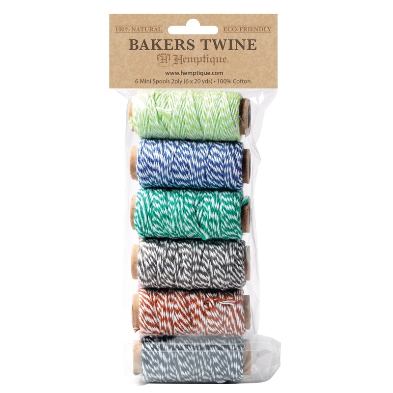 Cotton Bakers Twine 6 Mini Spool Bag Set