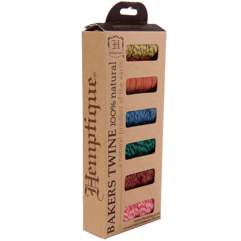 Cotton Bakers Twine 6 Mini-Spools Box Set