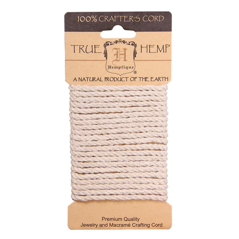 Hemp Rope Cards 4mm Twisted|Black|Natural|Brown|Lime Green|Neon Pink|Turquoise|Purple|Yellow|Multi-Color|Americana