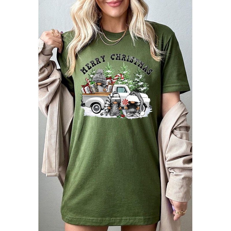 Merry Christmas Gnomes Graphic Tee