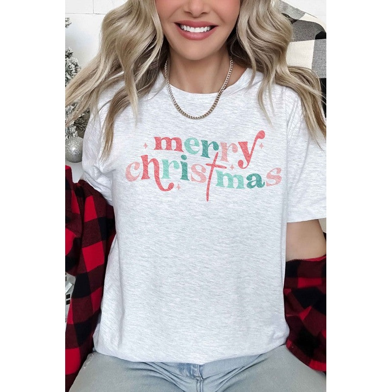Merry Christmas Pastels Graphic Tee