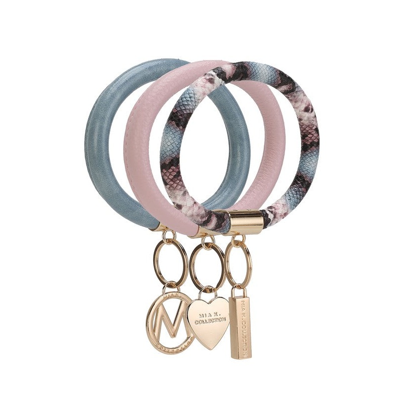MKF Collection Bangle Wristlet Keychain Set