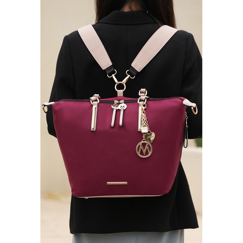 MKF Layla Solid Tote Backpack by Mia k