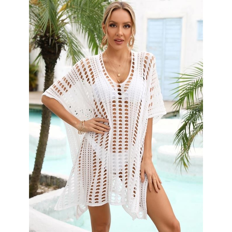Sexy Open Knit Cover Up|Blue|White|Green|Pink|One Size