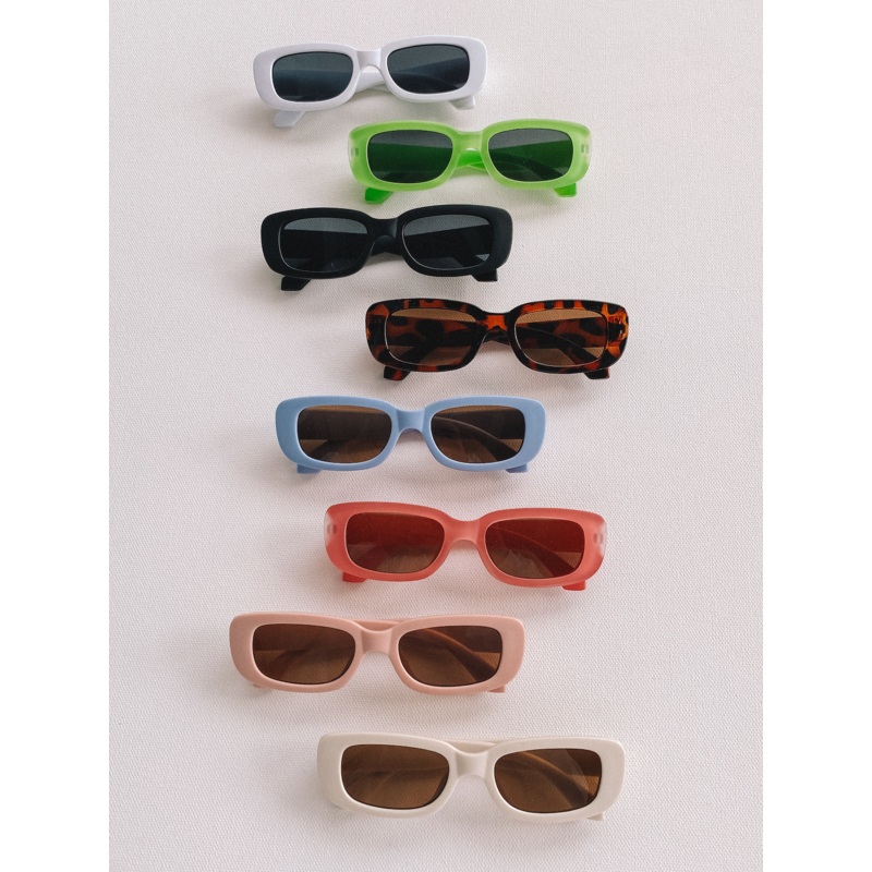90s sunnies|white|lime|black|tortoise|sky blue|punch|light pink|ivory