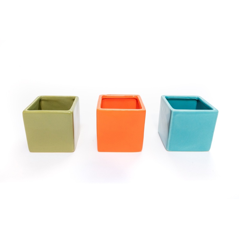 Ceramic Cube Container – Choose Your Color