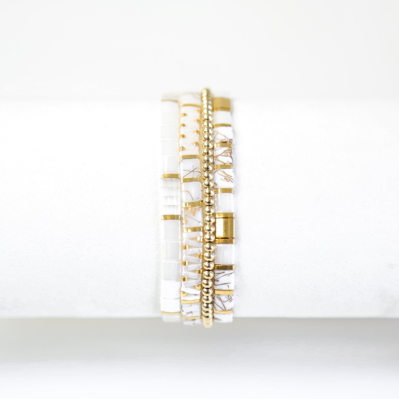 ENDLESS – 4 Tila Bead Bracelet Stack