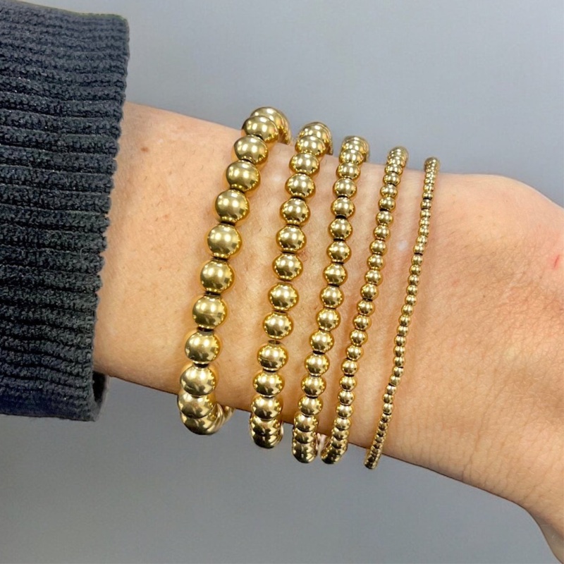 GOLD BALL BRACELETS – Stack or Individual