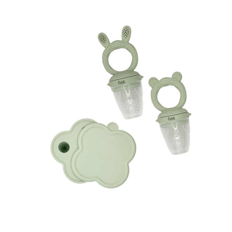 The Nourishing Nibbler Set|Khaki|Subtle Green|Barely Pink|Blue|Gray
