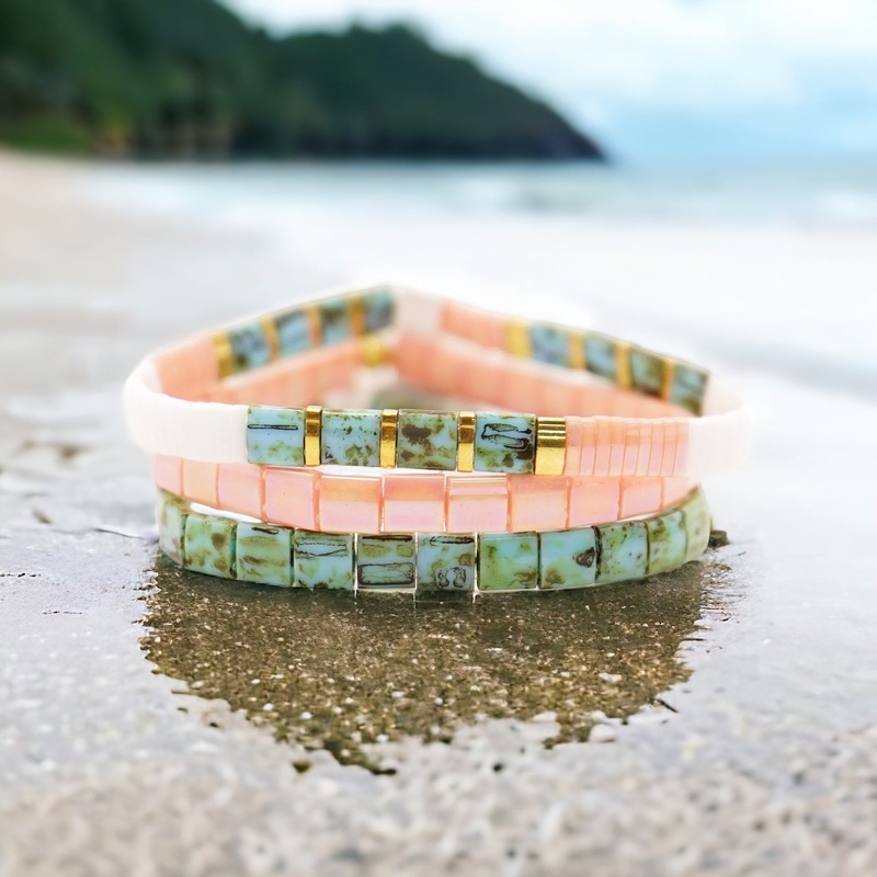 VACATION – Tila Bead Bracelets – Set of 3