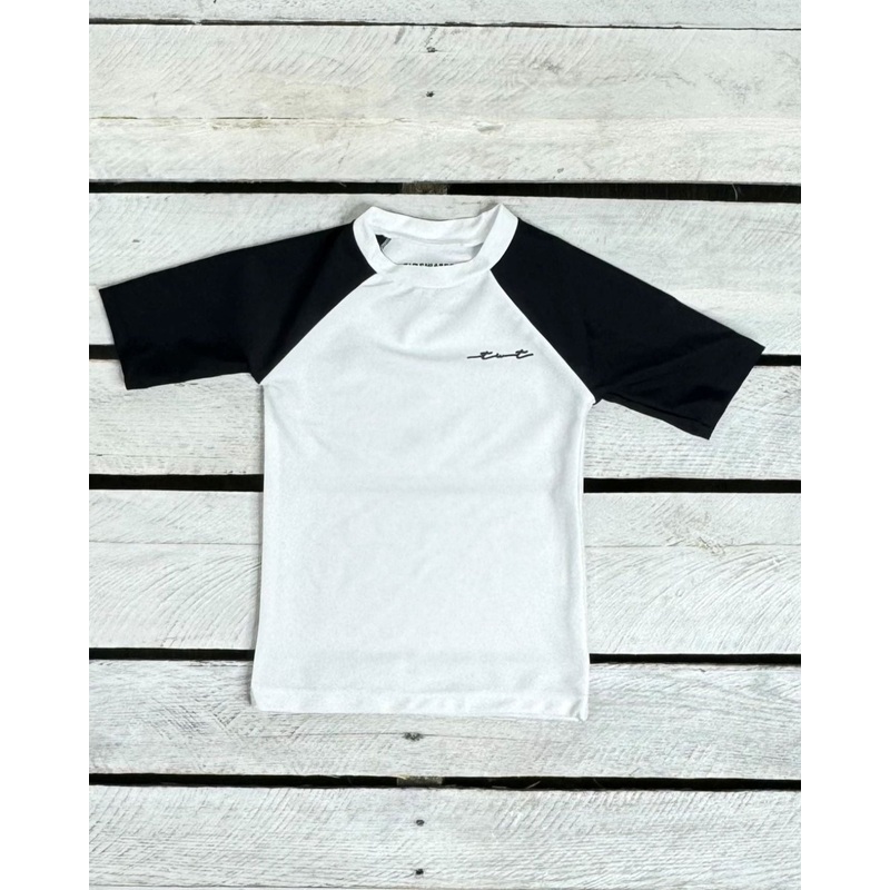 Black and White Short Sleeve Sun Shirt