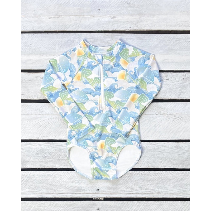Ocean Orient Girls Long Sleeve Zip Front One Piece