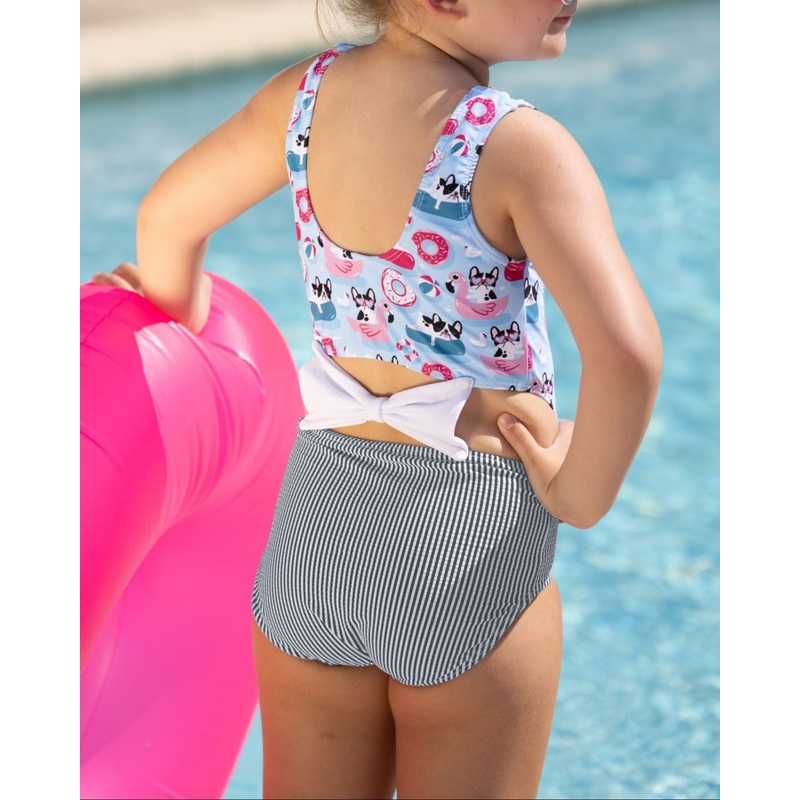 Pool Pups Cutout with Bow|6-12 Months|18 Months|2T|3T|4T|5|6|7|8