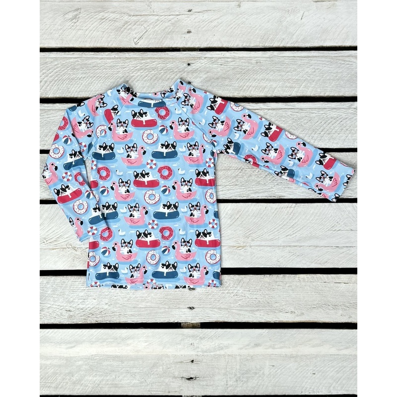 Pool Pups Printed Long Sleeve Sun Shirt
