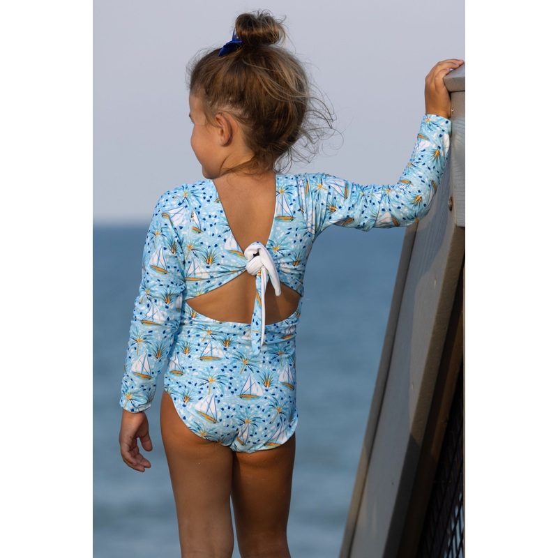Sailboat Paradise Girls Tie Back