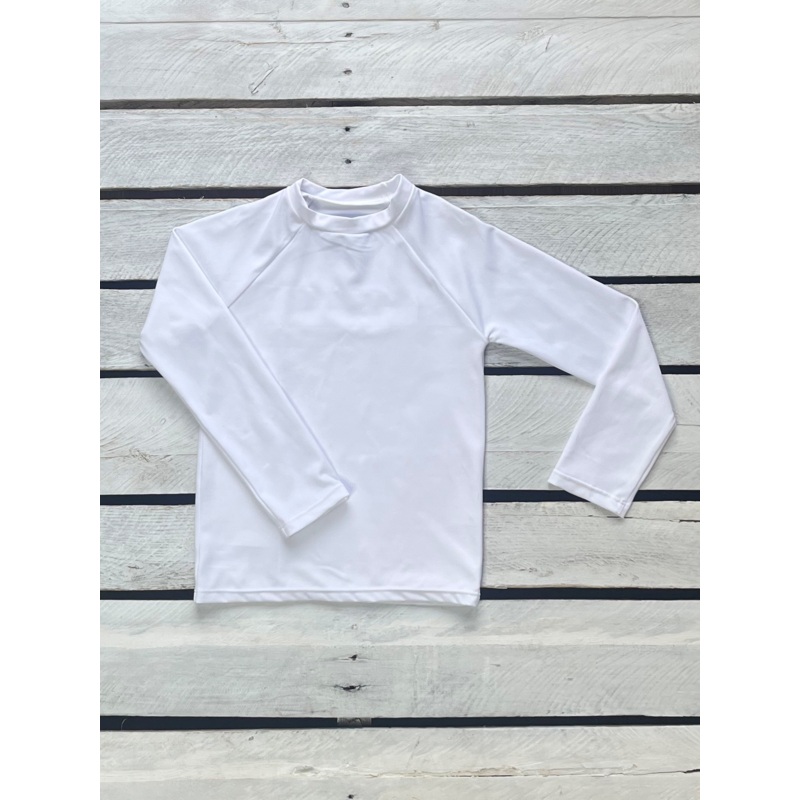 White Long Sleeve Boy Sun Shirt