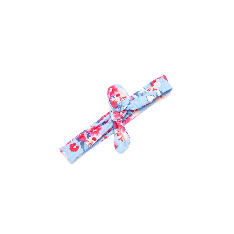 Blue and Red Floral Swim Headwrap