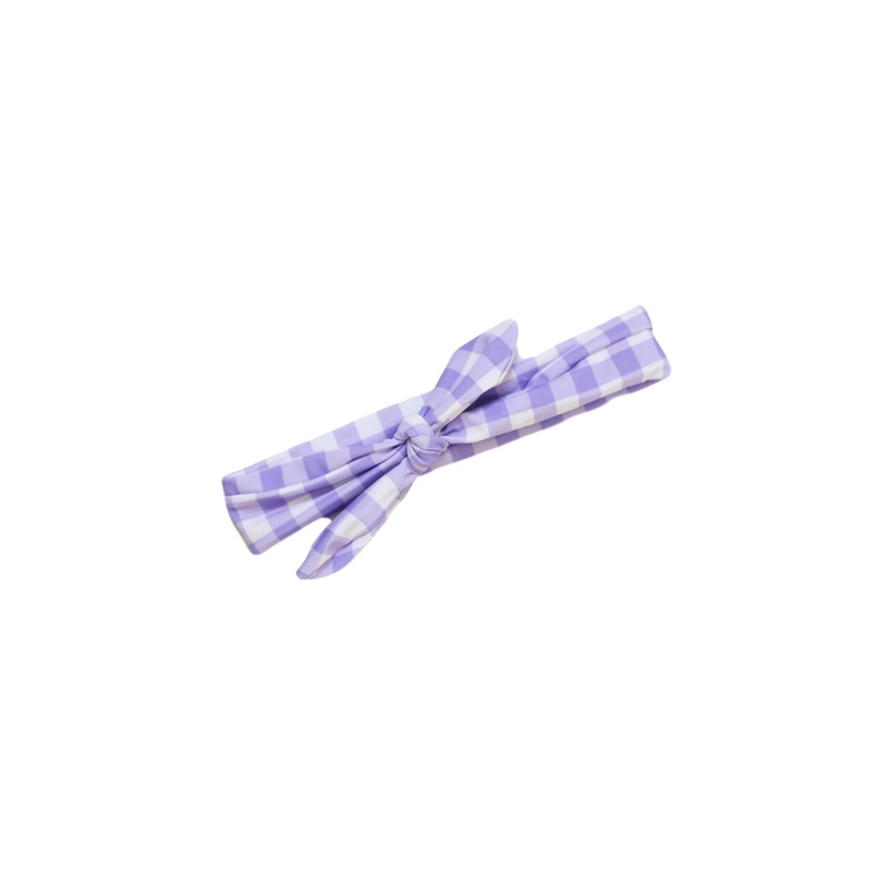 Lavender Gingham Headwrap|One Size