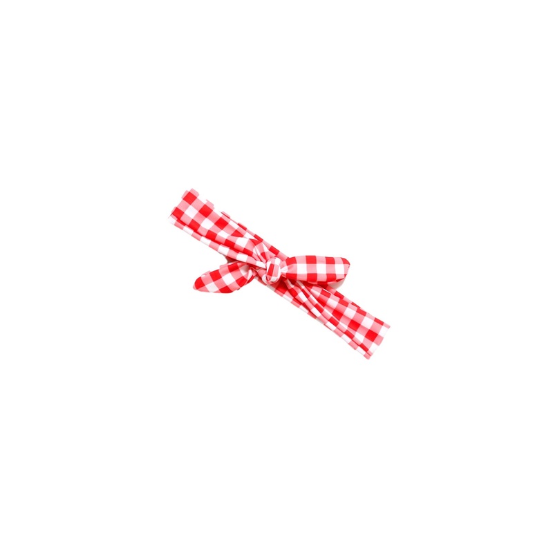 Red Check Headwrap|One Size