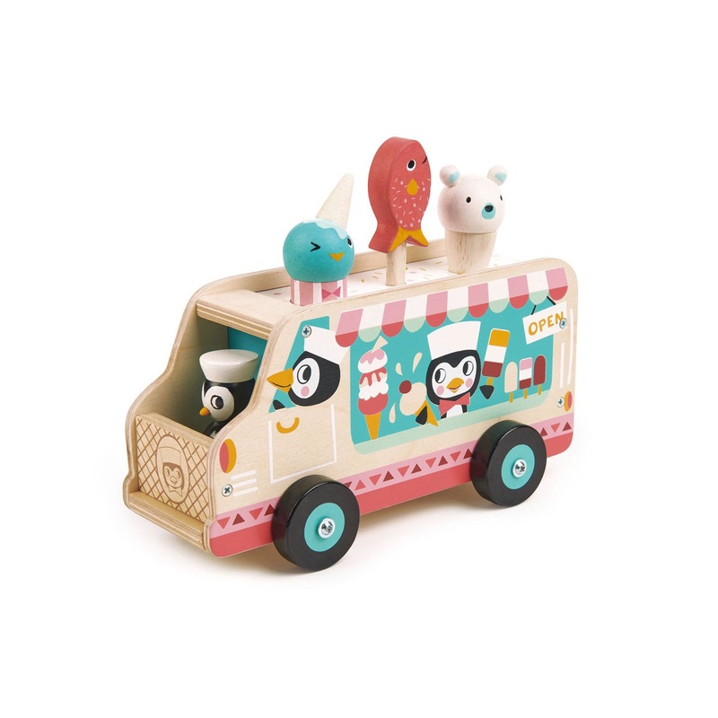 Tender Leaf Toys Penguins Gelato Van