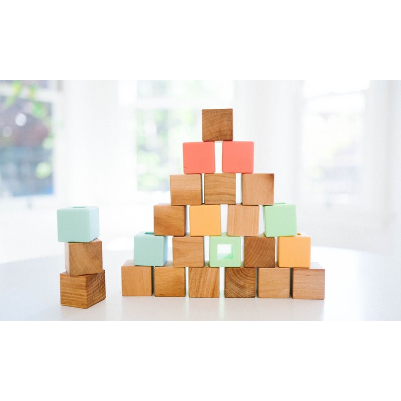 Classic Silicone + Wood Block Set