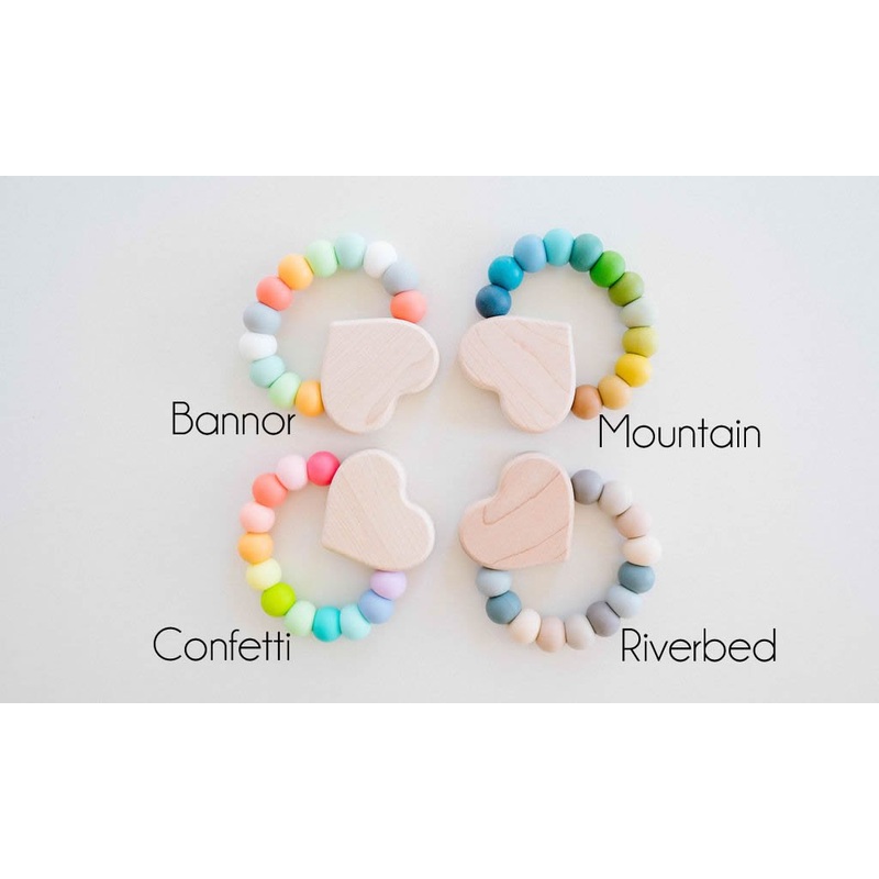 Heart Charm Teether|Bannor|Confetti|Mountain|Riverbed
