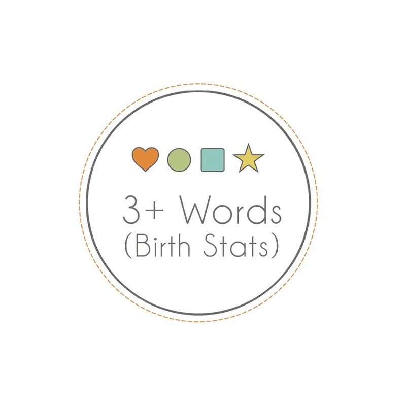 Personalization – 3+ Words / Birth Stats