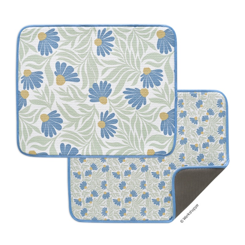 Blue Coneflower Dish Drying Mats