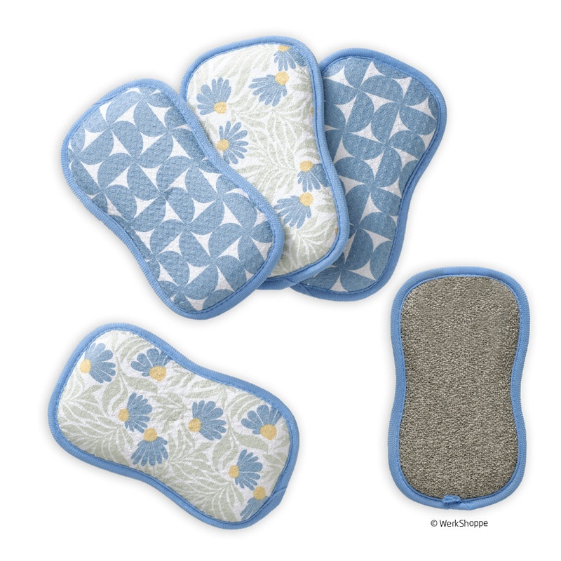 Blue Coneflower Scrubbie Set