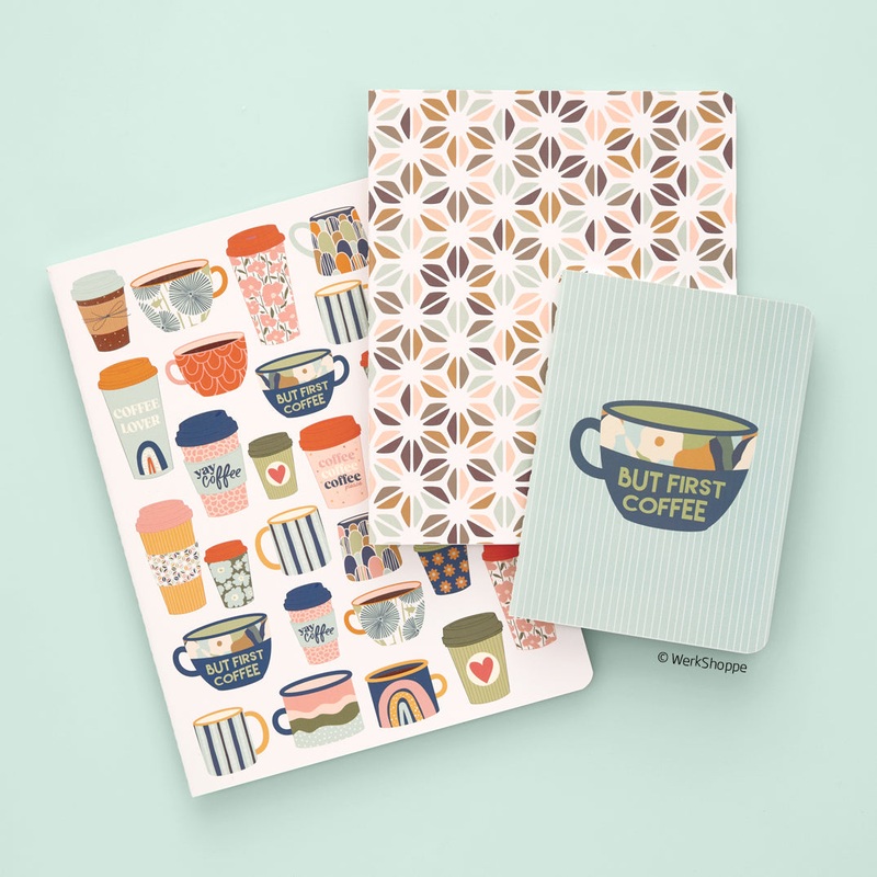 But First Coffee Stitched Notebook Set