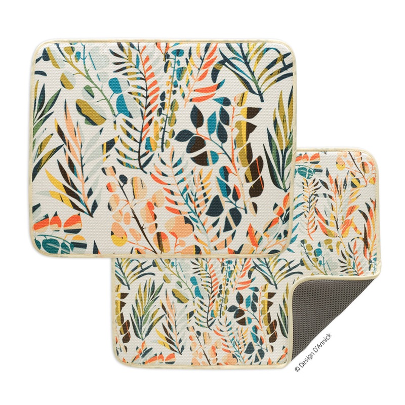 Colorful Leaves Dish Drying Mats