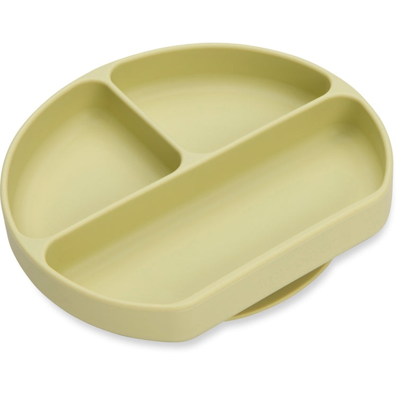 Divided Suction Plate|Guava|Cloud|Honeydew|Oatmeal Speckle|Rosewood|Sage|Taupe