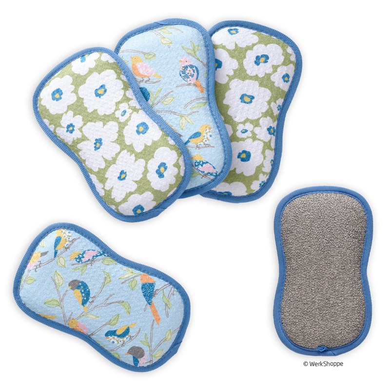 Floral Finch & Friends Scrubbie Set