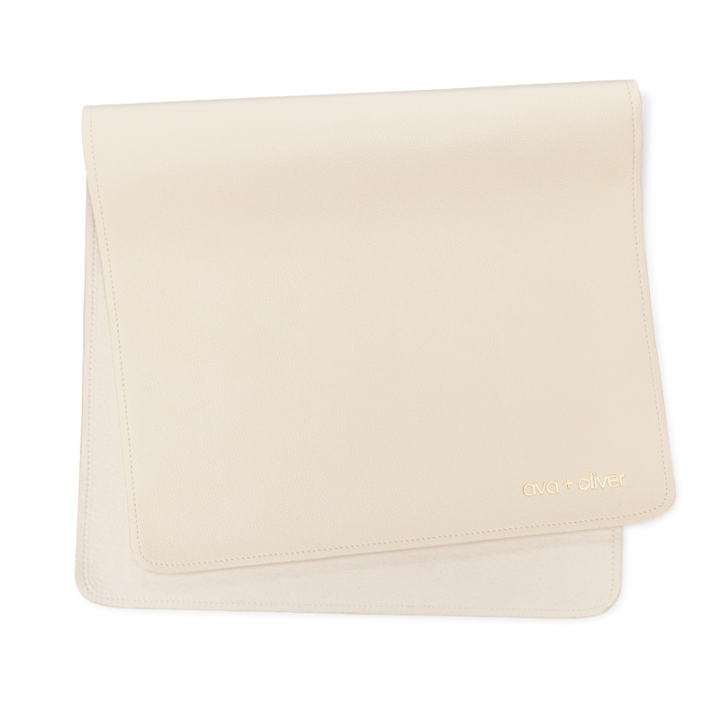 Vegan Leather Changing Mat | Cream