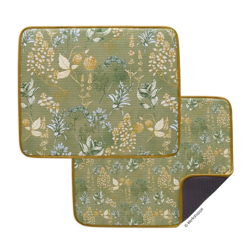 Kitchen Herbs Dish Drying Mats