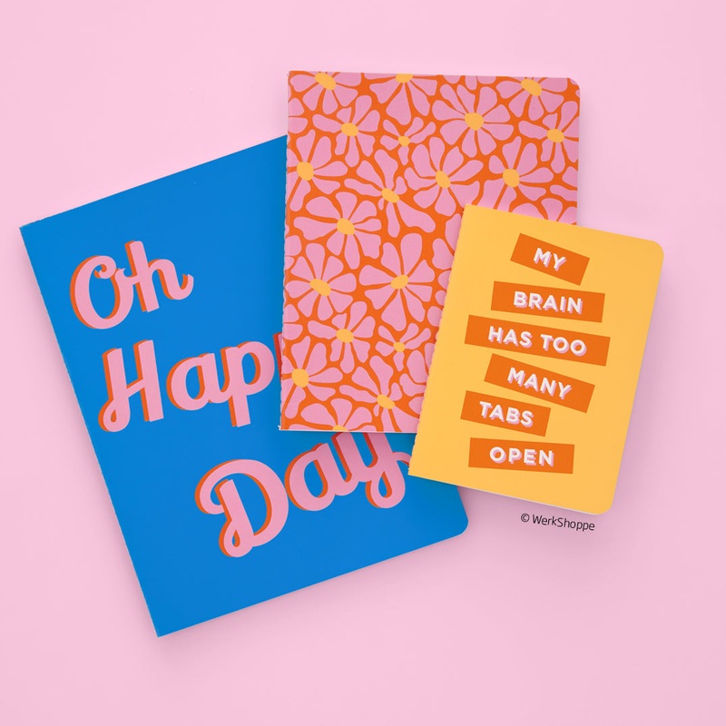 Too Many Thoughts Stitched Notebook Set