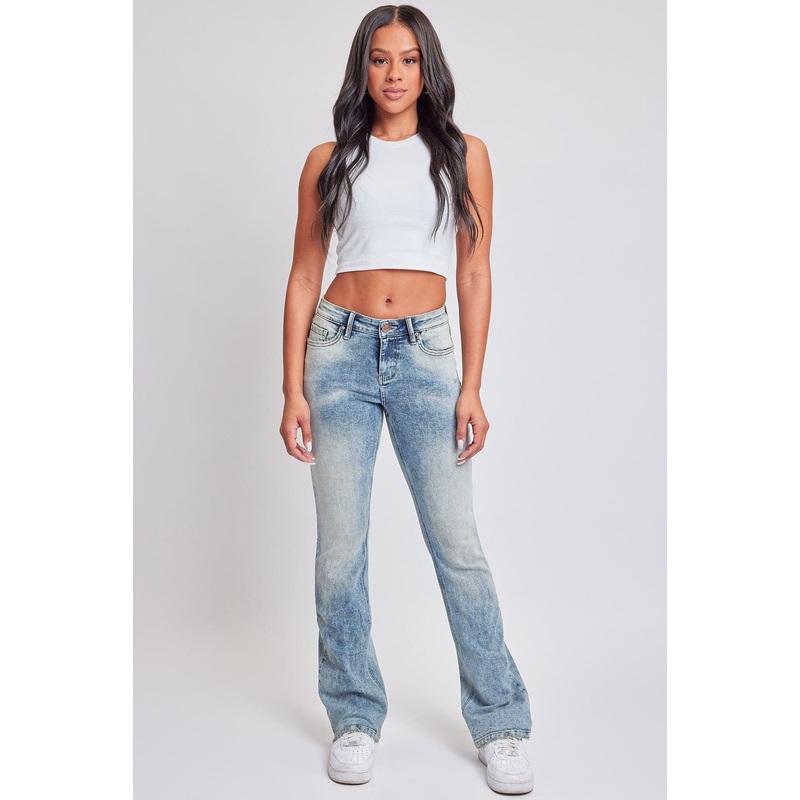 Women’s Bootcut Jeans with Flap Pockets