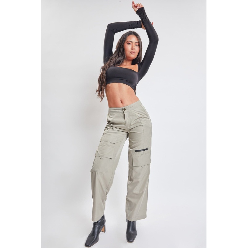 Women’s Nylon Cargo Pants|Fog|1|3|5|7|9|11|13