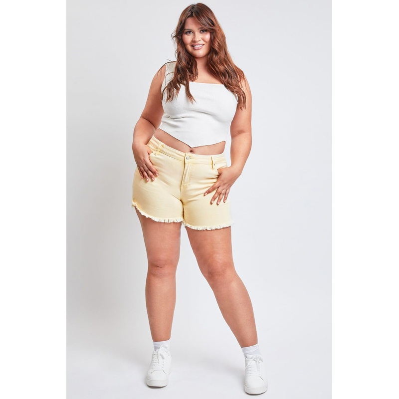 Women’s Plus 80’s Acid Wash Mom Shorts