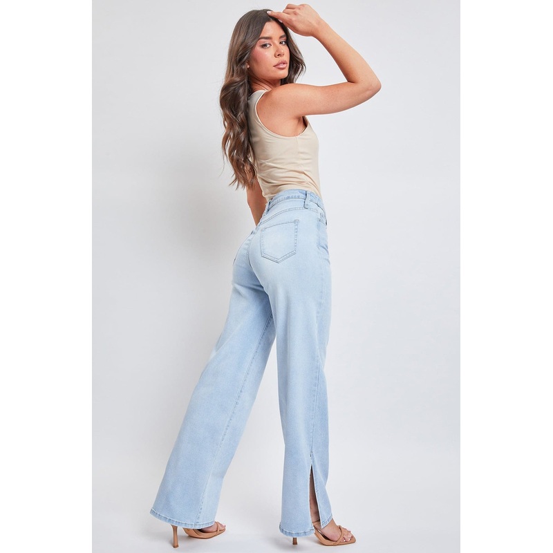 Womens Dream 90s Straight Leg Slit Jeans