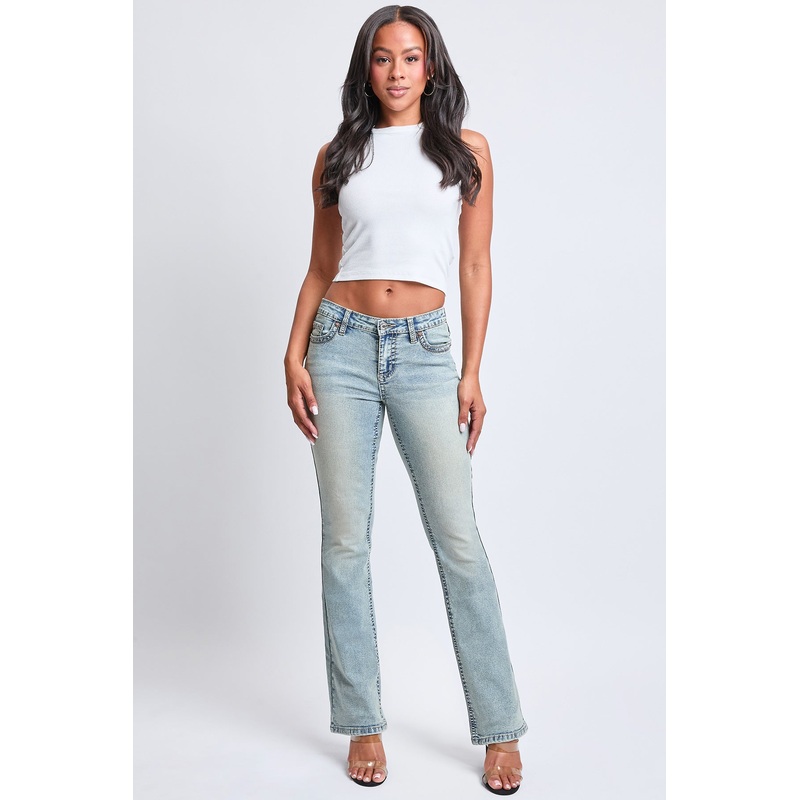 Womens Premium Heavy Stitch Mid-Rise Bootcut Jeans