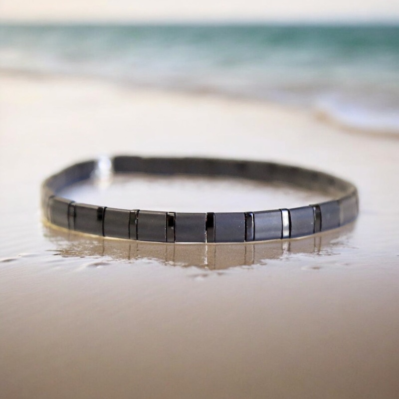 BLACK ICE – Tila Bead Bracelet | Single