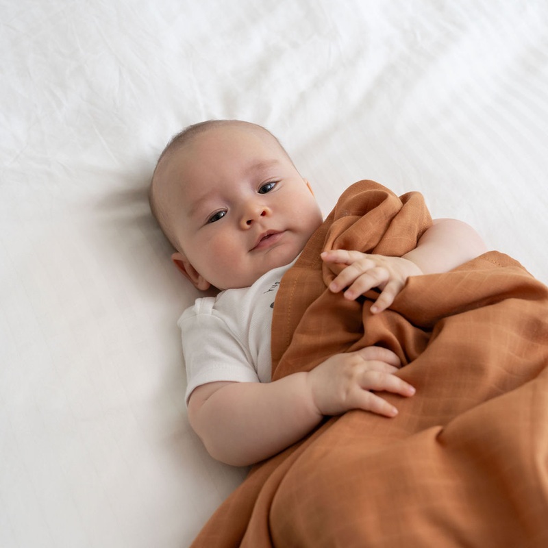 Muslin Swaddle Blankets|Gray|Red|Beige|White|Orange|Pink|Blue
